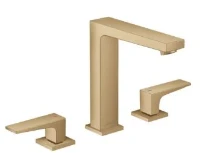 MELANGEUR DE LAVABO 3-TROUS HANSGROHE METROPOL brushed bronze ComfortZone 160 avec vidage Push-Open