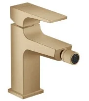 MELANGEUR DE BIDET HANSGROHE METROPOL brushed bronze levier unique avec vidage Push-Open