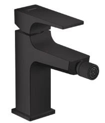 MELANGEUR DE BIDET HANSGROHE METROPOL mat noir levier unique avec vidage Push-Open