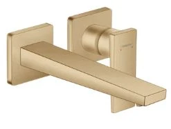 Hansgrohe Metropole mitigeur lavabo 2-trous mural encastré bronze brossé bec 22,5 cm