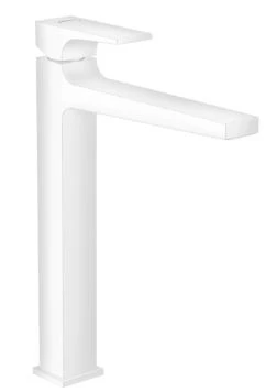 MELANGEUR DE LAVABO MONO-COMMANDE HANSGROHE METROPOL mat blanc ComfortZone 260 saillie 204 mm, avec vidage Push-Open
