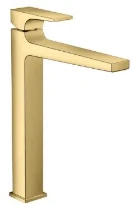 Hansgrohe Metropole mitigeur lavabo Comfort Z260 polished gold optic sailli 204 mm, avec vidage push-open