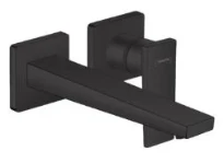 Hansgrohe Metropole set de finition noir mat lavabomuurmitigeur - bec 22,5CM