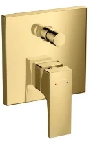 MELANGEUR BAIGNOIRE A ENCASTRER HANSGROHE METROPOL polished gold optic mural
