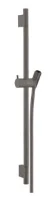 Hansgrohe Unica S Puro barre de douche 22 MM 650 MM  noir brossé barre de douche, flexible de douche, pièce coulissante