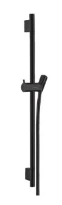 Hansgrohe Unica S barre de douche PURO 650 MM ! 22 MM mat noir barre de douche, flexible de douche, curseur
