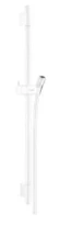 Hansgrohe Unica S Puro barre de douche 22 MM 650 MM  blanc mat barre de douche, flexible de douche, pièce coulissante