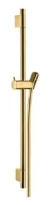 Hansgrohe Unica S Puro barre de douche 22 MM 650 MM  polished gold optic barre de douche, flexible de douche, pièce coulissante