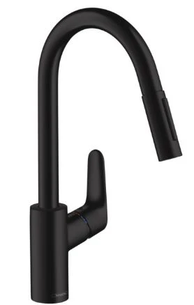 Hansgrohe Focus mitigeur cuisine Comfortzone 240 noir mat pivotable 150 degrés