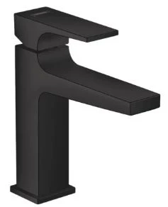 Hansgrohe Metropole mitigeur lavabo comfort Z110 noir mat sailli 135 mm, PushOpen vidage