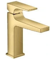 MELANGEUR DE LAVABO HANSGROHE METROPOL polished gold optic ComfortZone 110 Saillie 135 mm, vidage Push-Open