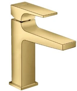 MELANGEUR DE LAVABO HANSGROHE METROPOL polished gold optic ComfortZone 110 Saillie 135 mm, vidage Push-Open