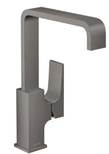 Hansgrohe Metropole mitigeur lavabo comfort Z230 noir brossé sailli 165 mm, PushOpen vidage