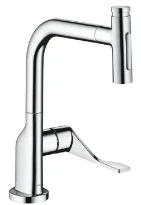 MELANGEUR DE CUISINE AXOR CITTERIO chromé levier unique avec douchette extractible, 2 jet select
