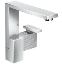 MELANGEUR DE LAVABO MONO-COMMANDE AXOR EDGE chromé ComfortZone 190 avec vidage Push-Open - coupe diamant