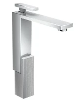 MELANGEUR DE LAVABO MONO-COMMANDE AXOR EDGE chromé ComfortZone 280 avec vidage Push-Open - coupe diamant