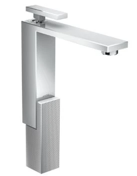 MELANGEUR DE LAVABO MONO-COMMANDE AXOR EDGE chromé ComfortZone 280 avec vidage Push-Open - coupe diamant
