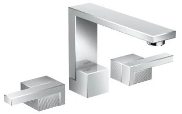 MELANGEUR DE LAVABO 3-TROUS AXOR EDGE chromé ComfortZone 130 saillie 173 mm + vidage Push-Open - coupe diamant