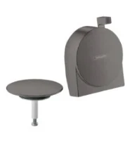 Hansgrohe Exafill S set de finition pour vidage baignoire - noir brossé