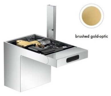 MELANGEUR DE BIDET AXOR MYEDITION brushed gold optic Sans plaque avec vidage Push-Open