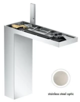 MELANGEUR DE LAVABO AXOR MYEDITION stainless steel optik Sans plaque avec vidage Push-Open