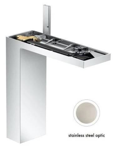 MELANGEUR DE LAVABO AXOR MYEDITION stainless steel optik Sans plaque avec vidage Push-Open