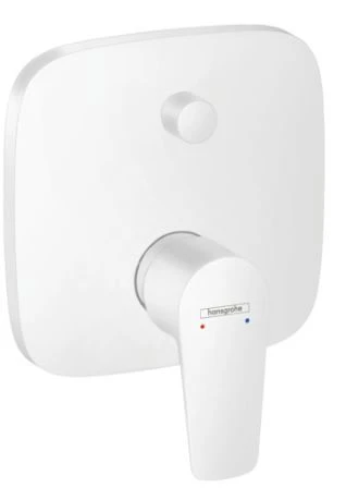 SET DE FINITION BAIN/DOUCHE HANSGROHE TALIS E mat blanc mural encastre avec aerateur