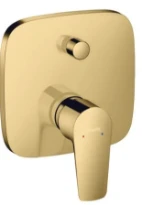 SET DE FINITION BAIN/DOUCHE HANSGROHE TALIS E polished gold optic mural encastre avec aerateur