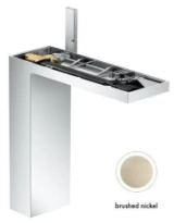MELANGEUR DE LAVABO AXOR MYEDITION brushed nickel Sans plaque avec vidage Push-Open