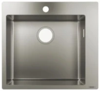 Hansgrohe S711-F450 modèle encastré/à fleur évier S711-F450 1 bac 550 MM - 500 MM o inox sans vidage manuel