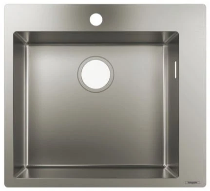 Hansgrohe S711-F450 modèle encastré/à fleur évier S711-F450 1 bac 550 MM - 500 MM o inox sans vidage manuel