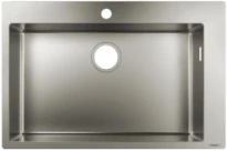 EVIER ENCASTRER/AFFLEURER HANSGROHE S711-F660 760 MM - 500 MM o rvs 1 cuve sans vidage manuel