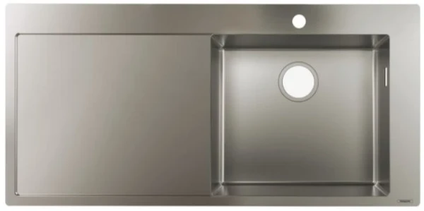EVIER ENCASTRER/AFFLEURER HANSGROHE S715-F450 1045 MM - 510 MM o rvs 1 cuve egouttoir gauche - sans vidage manuel