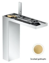 MELANGEUR DE LAVABO AXOR MYEDITION brushed gold optic Sans plaque avec vidage Push-Open