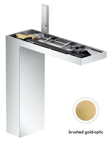 MELANGEUR DE LAVABO AXOR MYEDITION brushed gold optic Sans plaque avec vidage Push-Open