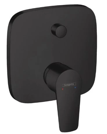 Hansgrohe Talis E bain/douche set de finition mural encastré noir mat avec purgeur intégré