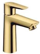 Hansgrohe Talis E mitigeur lavabo Comfortz110 polished gold optic sailli 112 mm, avec vidage avec tirette