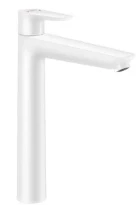 MELANGEUR DE LAVABO MONO-COMMANDE HANSGROHE TALIS E mat blanc ComfortZone 240 saillie 183 mm, vidage avec tirette de vidage