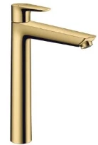 MELANGEUR DE LAVABO MONO-COMMANDE HANSGROHE TALIS E polished gold optic ComfortZone 240 saillie 183 mm, vidage avec tirette de vidage