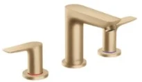 MELANGEUR DE LAVABO 3-TROUS HANSGROHE TALIS E brushed bronze ComfortZone 150 saillie 112 mm, vidage avec tirette de vidage