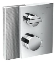 SET DE FINITION AXOR EDGE 172 MM - 172 MM ! chromé avec robinet d'arrêt pour 1 systeme-Coupe diamant