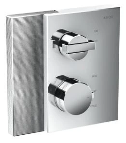 SET DE FINITION AXOR EDGE 172 MM - 172 MM ! chromé avec robinet d'arrêt pour 1 systeme-Coupe diamant
