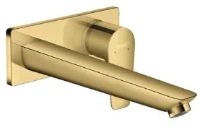 MELANGEUR . HANSGROHE TALIS E polished gold optic mural encastré bec 225mm