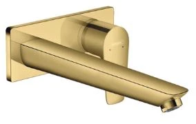MELANGEUR . HANSGROHE TALIS E polished gold optic mural encastré bec 225mm