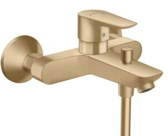 Hansgrohe Talis E mitigeur bain apparent bronze brossé bec pour bain avec quickclean mousseur et inverseur