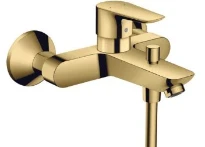Hansgrohe Talis E mitigeur bain apparent polished gold optic bec pour bain avec quickclean mousseur et inverseur