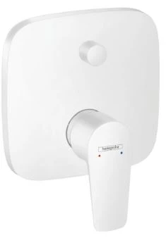 SET DE FINITION BAIN/DOUCHE HANSGROHE TALIS E mat blanc mural encastré monocommande