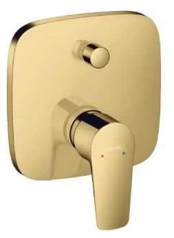 SET DE FINITION BAIN/DOUCHE HANSGROHE TALIS E polished gold optic mural encastré monocommande