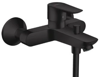 Hansgrohe Talis mitigeur bain apparent noir mat bec pour bain avec quickclean mousseur et inverseur
