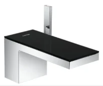 MELANGEUR DE LAVABO AXOR MYEDITION noir/chromé ComfortZone70 plaque de finition verre securite+vidage PushOpen